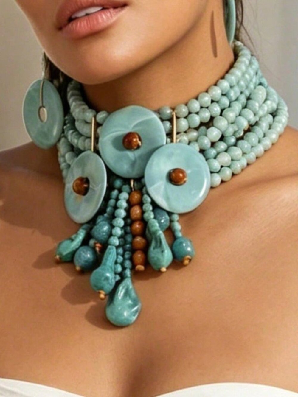 Multicolor Boho Women's Collarbone Necklace